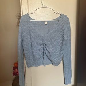 Baby Blue Knit Sweater Designed by Hey Babe Size M Good Condition